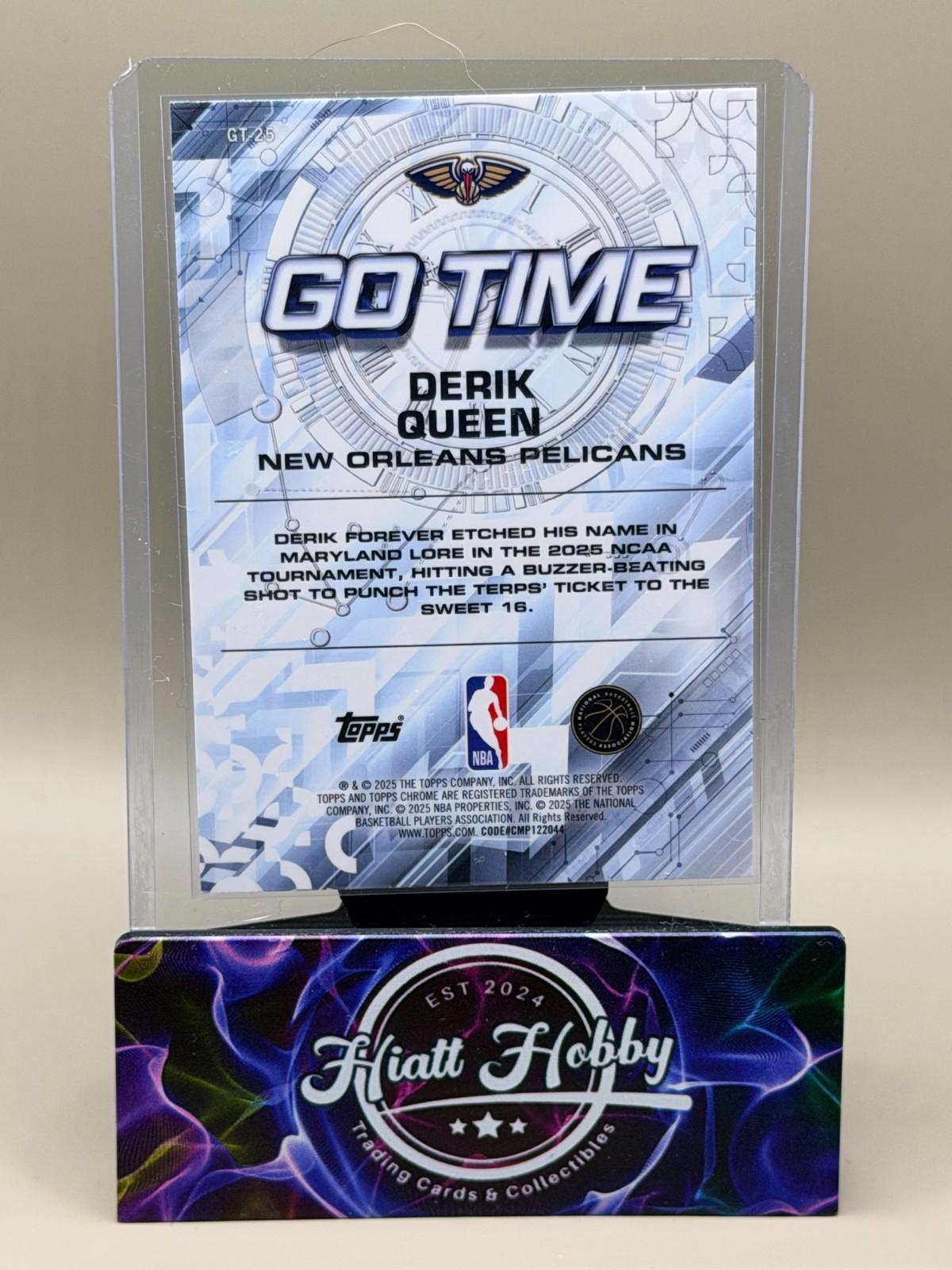 2025-26 Topps Chrome - Derik Queen #GT-25 - Go Time (RC)