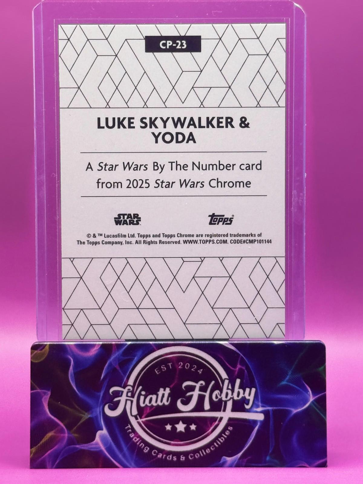2025 Topps Chrome Star Wars - Luke Skywalker & Yoda #CP-23 - By the Number