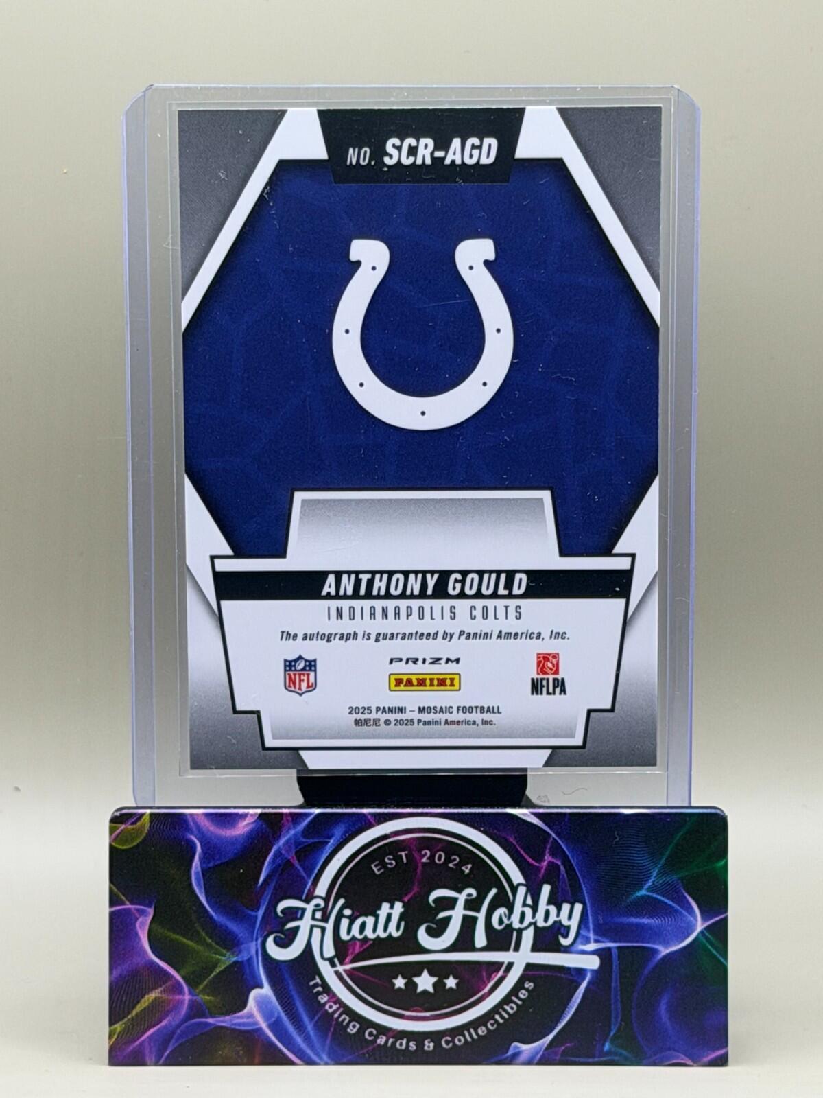 2025 Panini Mosaic Football - #SCR-AGD Anthony Gould - Scripts Auto - Silver Mos