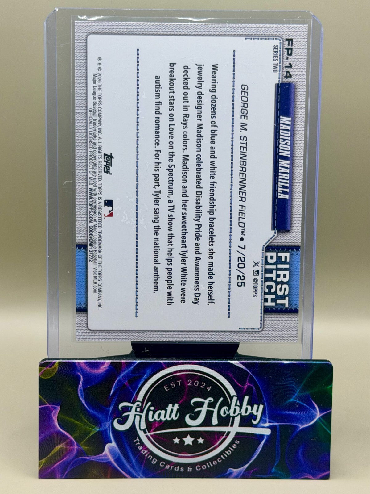 2026 Topps Series 2 - #FP-14 Madison Marilla - First Pitch - Rainbow Foil