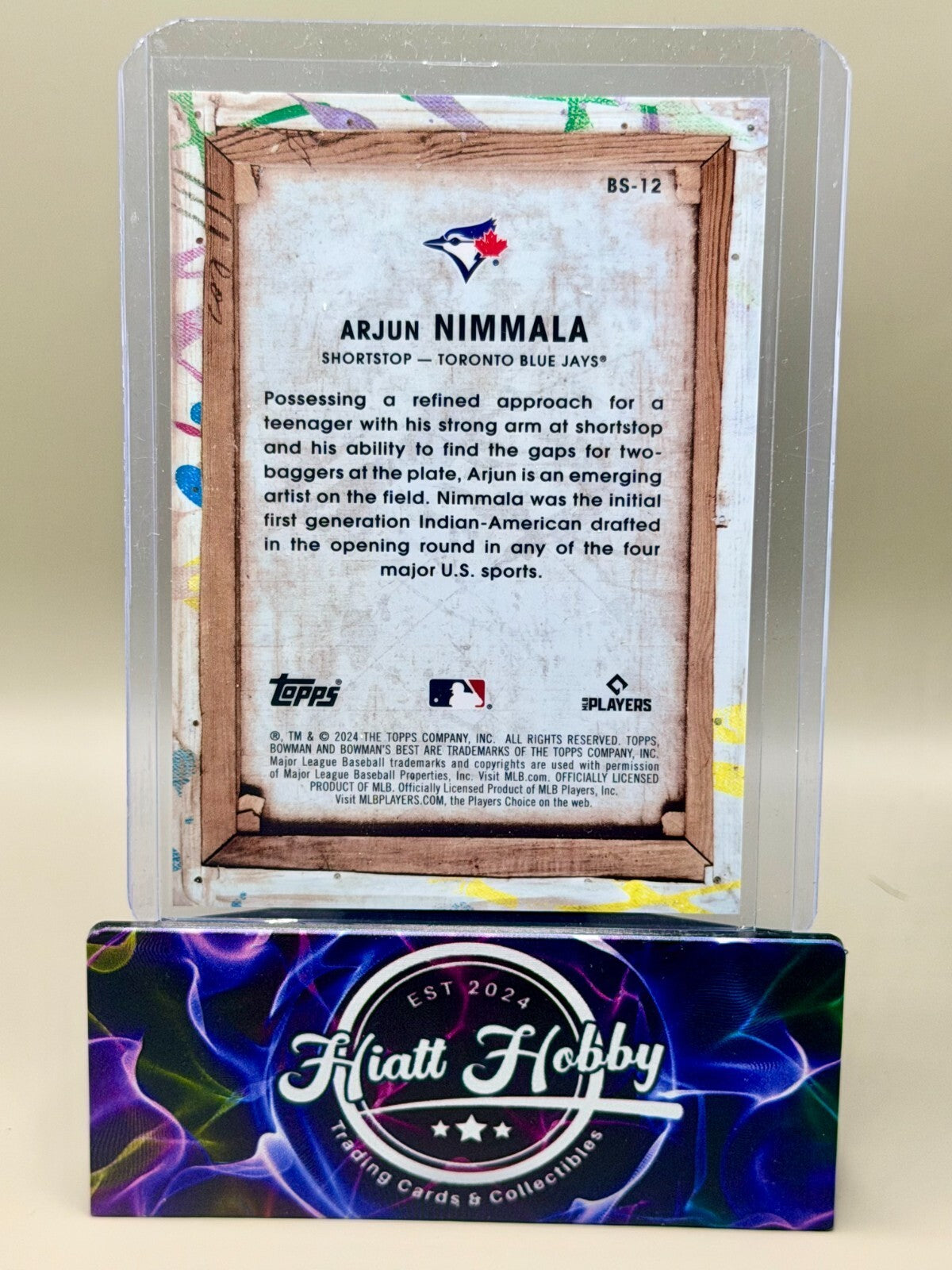 2024 Bowman's Best - #BS-12 Arjun Nimmala - Bowman Showpieces (RC)