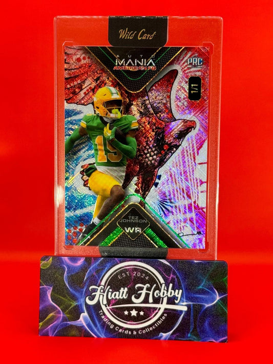 2024 Wild Card Auto Mania Red Eagle -  Tez Johnson #AMAT-TJ - 1/1 🔥🔥