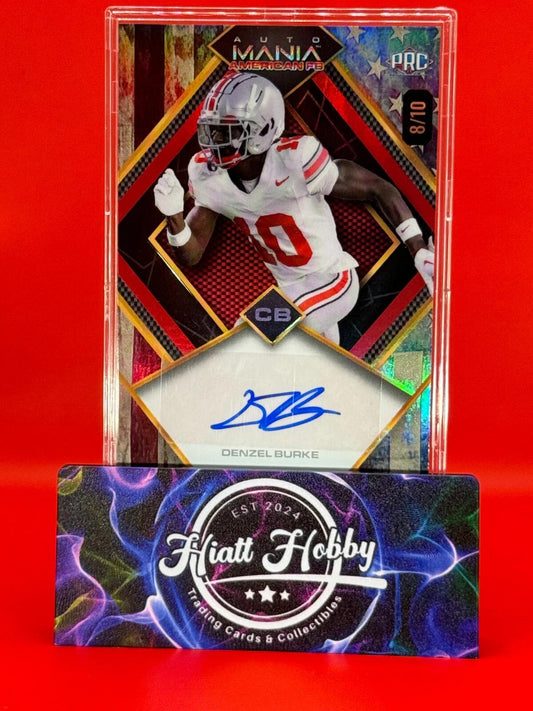 2024 Wild Card Auto Mania Denzel Burke #AMAD-DB - Rainbow Foil /10