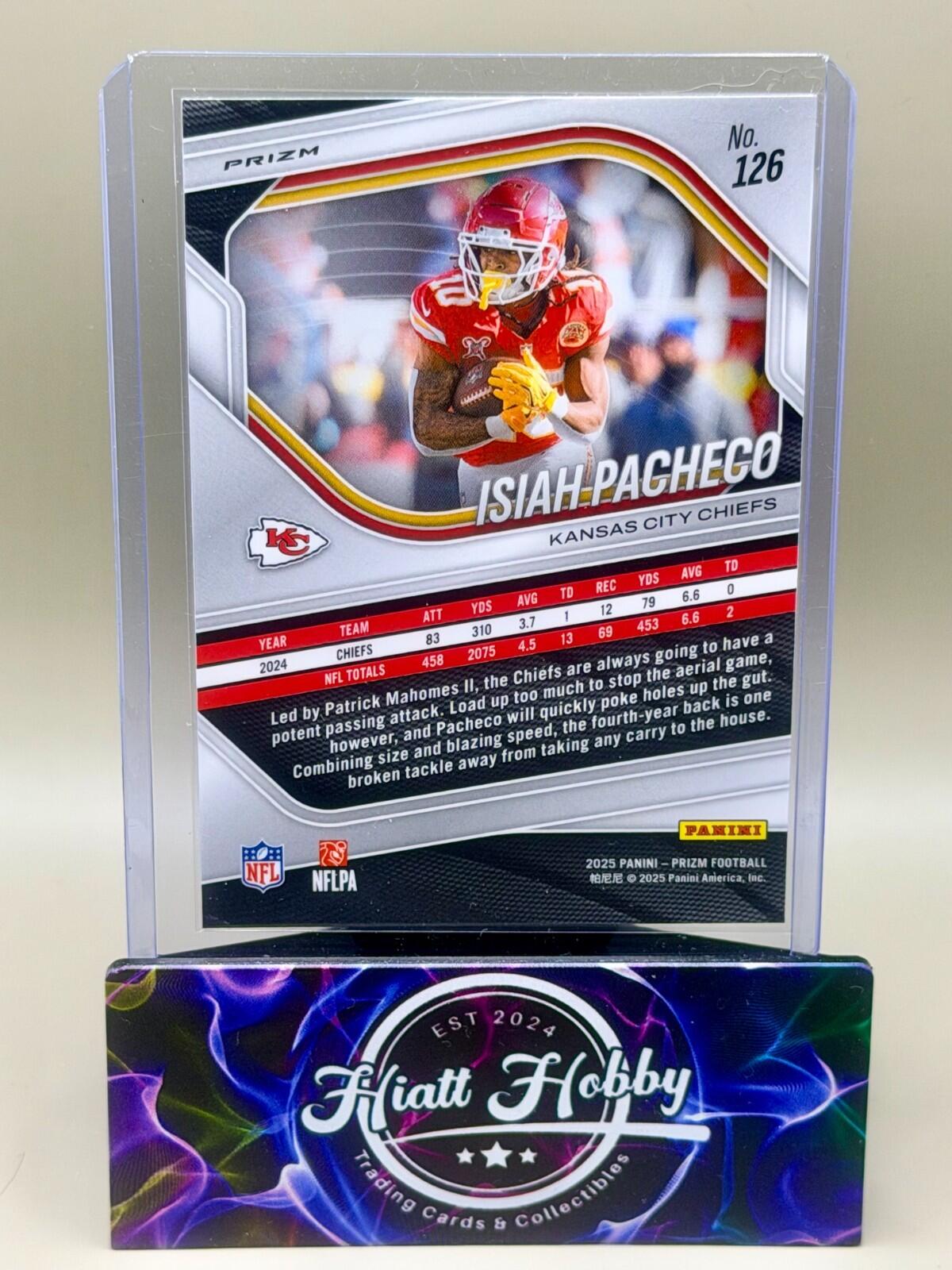 2025 Panini Prizm Football - #126 Isiah Pacheco - White Disco Prizm