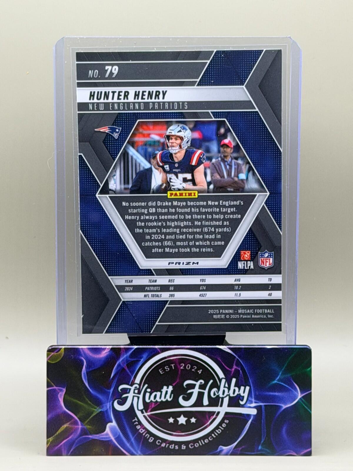 2025 Panini Mosaic Football - #79 Hunter Henry - Silver Mosaic