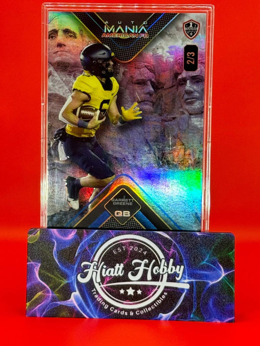 2024 Wild Card Auto Mania Garrett Greene #AMAT-GG - Mt Rushmore Rainbow /3