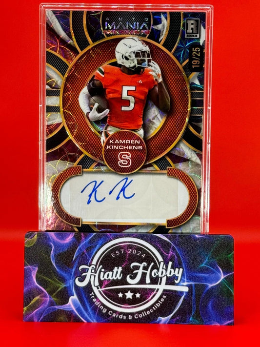 2024 Wild Card Auto Mania Kamren Kinchens #AM-C7 - Flag Donut Circle Foil /25