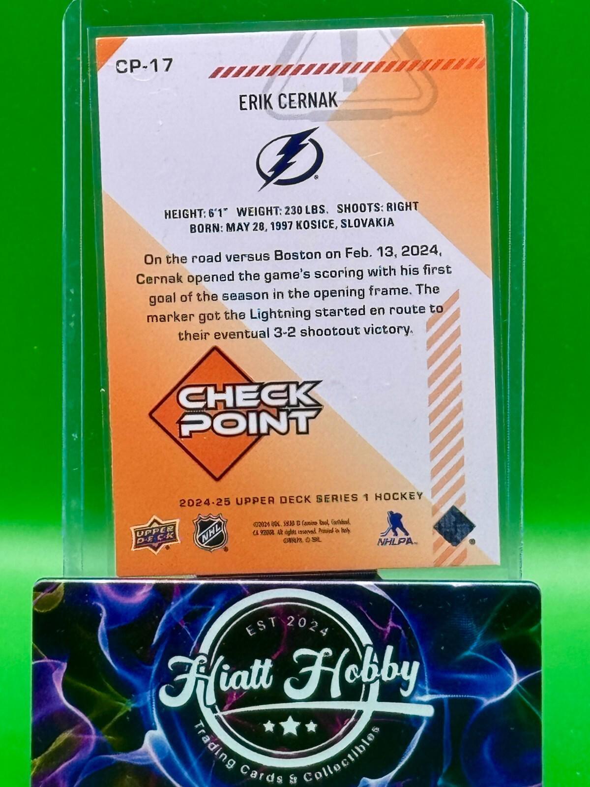 2024 Upper Deck Series 1 Hockey - Erik Cernak #CP-17 - Checkpoint - Sparkle