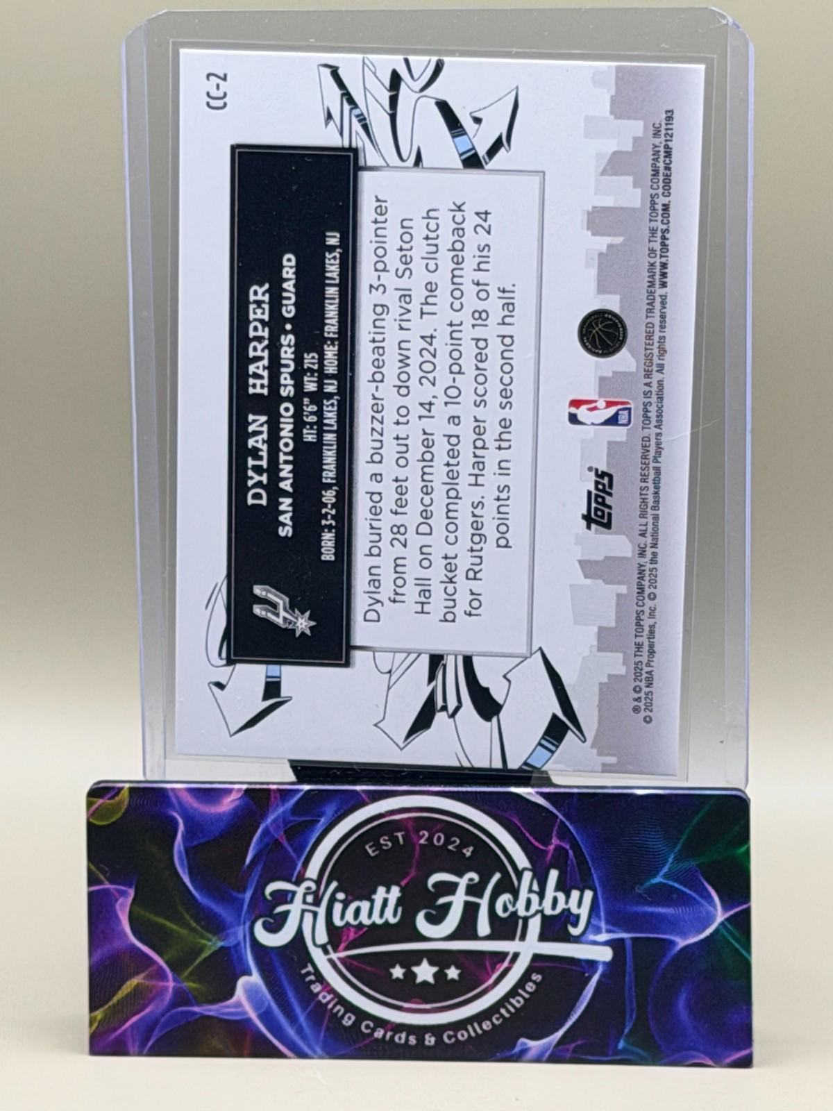 2025-26 Topps Basketball - Dylan Harper #CC-2 - Clutch City Prospects (RC)