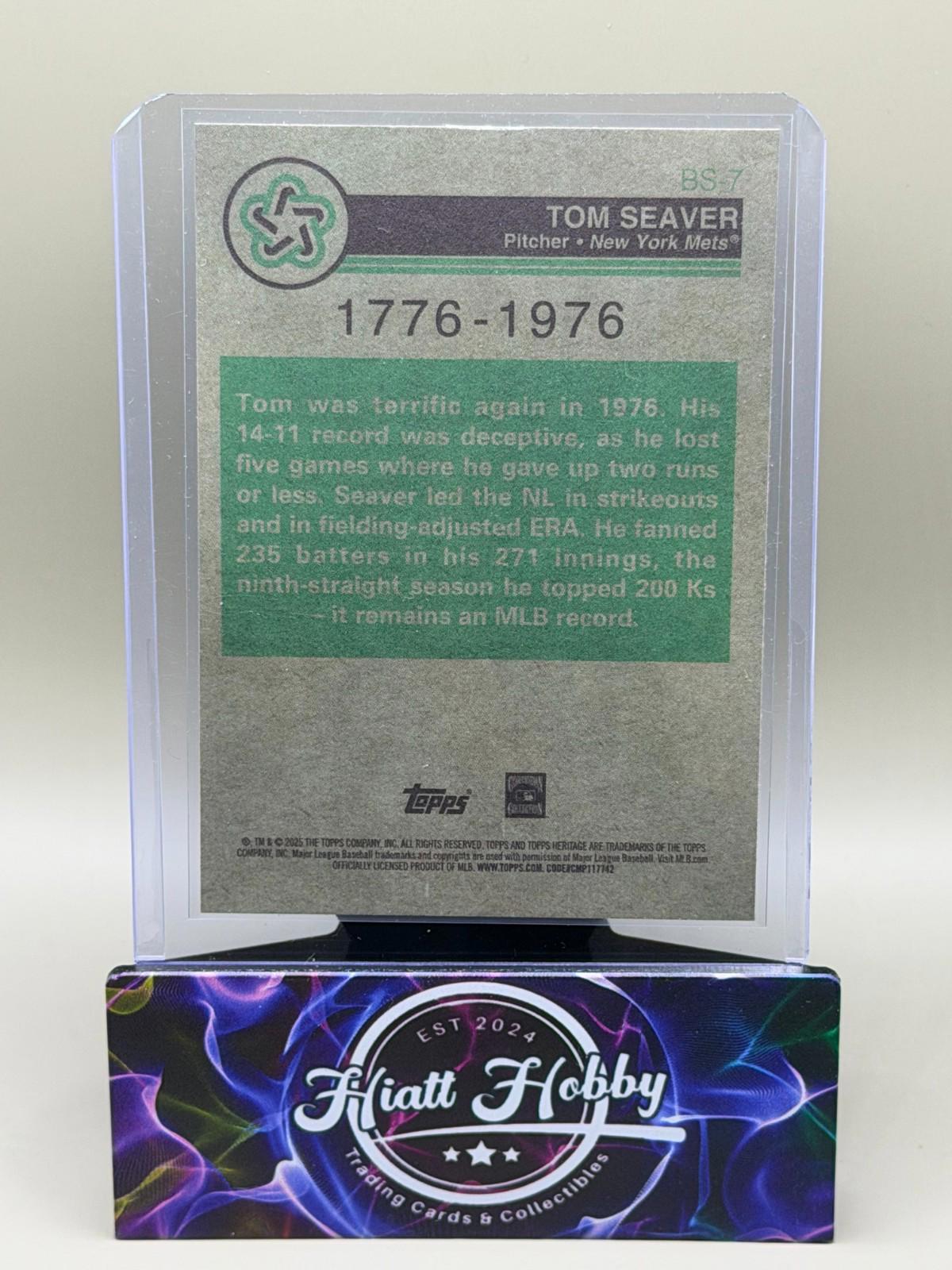 2025 Topps Heritage High Number - Bicentennial Stars Tom Seaver #BS-7