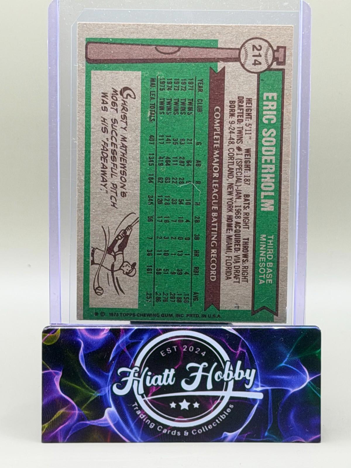 2025 Topps Heritage High Number - Eric Soderholm #214 - 50th Anniversary Stamp