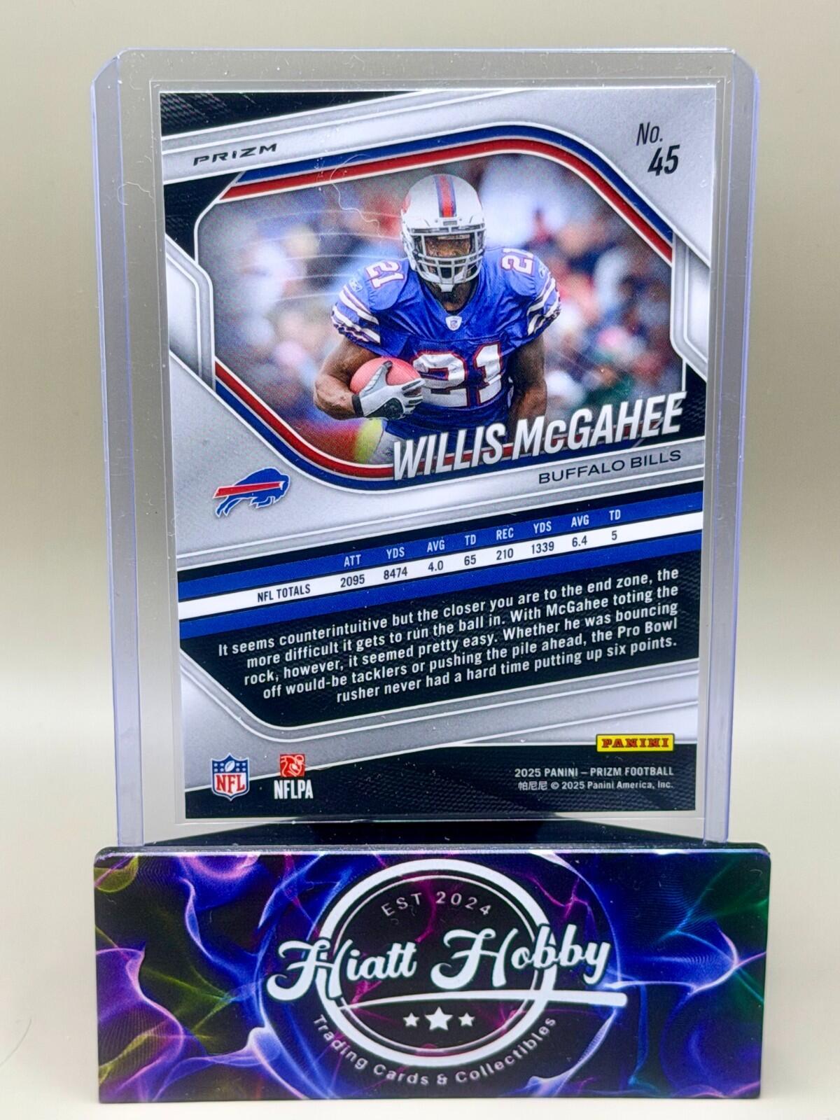 2025 Panini Prizm Football - #45 Willis McGahee - White Disco Prizm