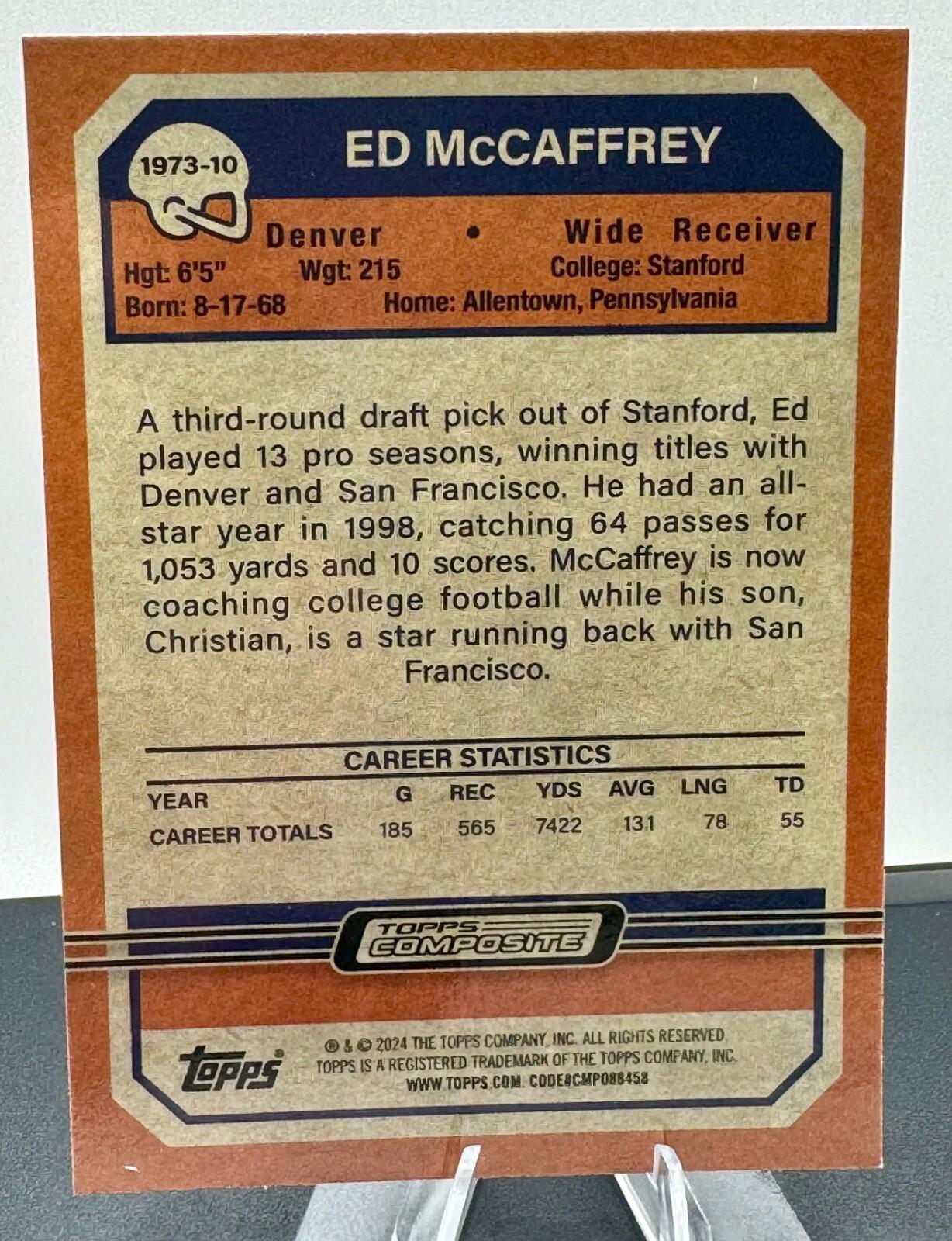 2023 Topps Composite - 1973 Topps Checkerboard Refractor -Ed McCaffrey #1973-10
