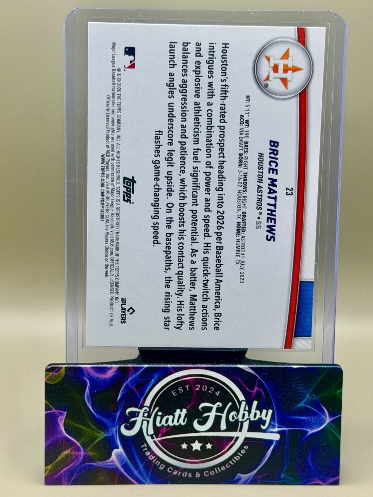 2026 Topps Series 2 Flagship Collection - #23 Brice Matthews (RC)