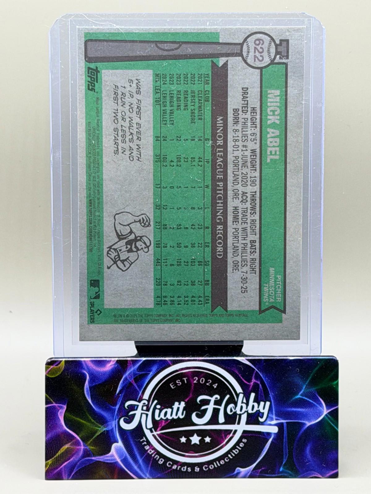 2025 Topps Heritage High Number - Mick Abel #622 - Light Blue Sparkle (RC)