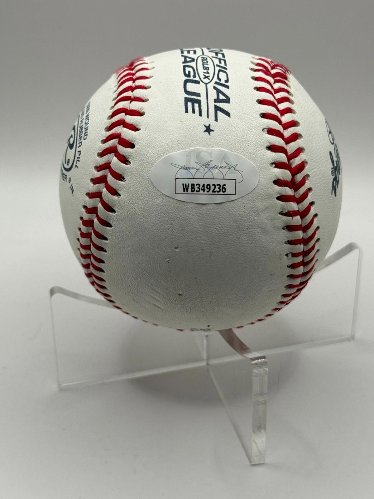 Livan Hernandez Authentic Signed Baseball JSA Marlins Inscribed 1997 WS MVP AUTO