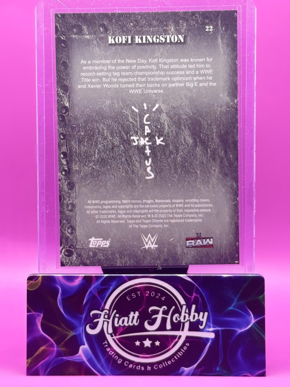 2025 Topps Chrome Cactus Jack WWE - Kofi Kingston #22