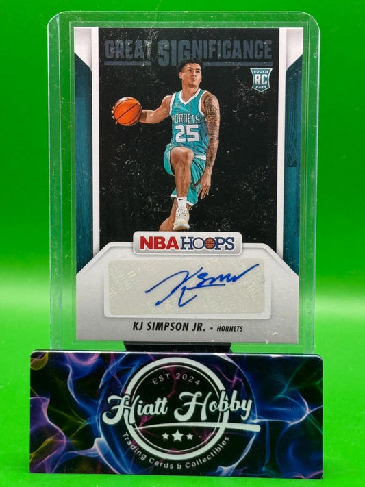 2024-25 Panini NBA Hoops - KJ Simpson Jr. #GS-KJS (AU, RC) - Great SIGNifacance