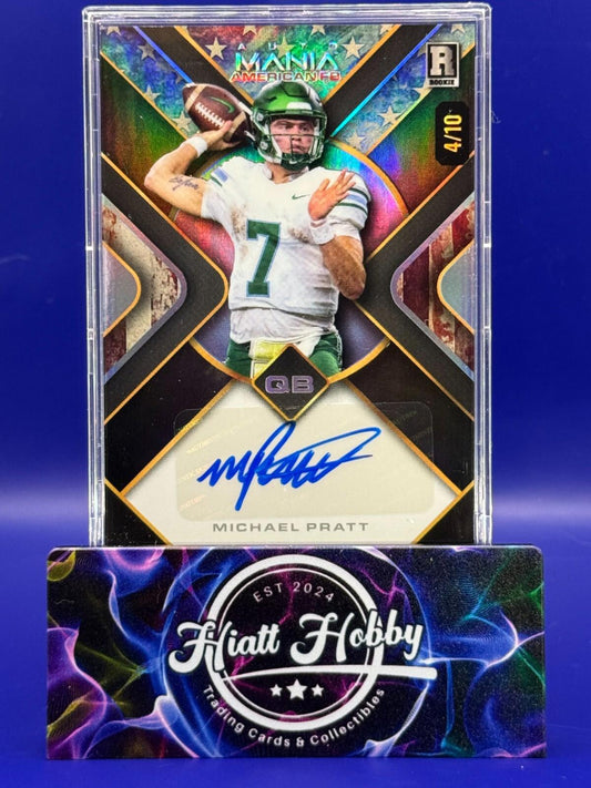 2024 Wild Card Auto Mania - Michael Pratt #AMAT-MP - Vintage Flag Auto /10