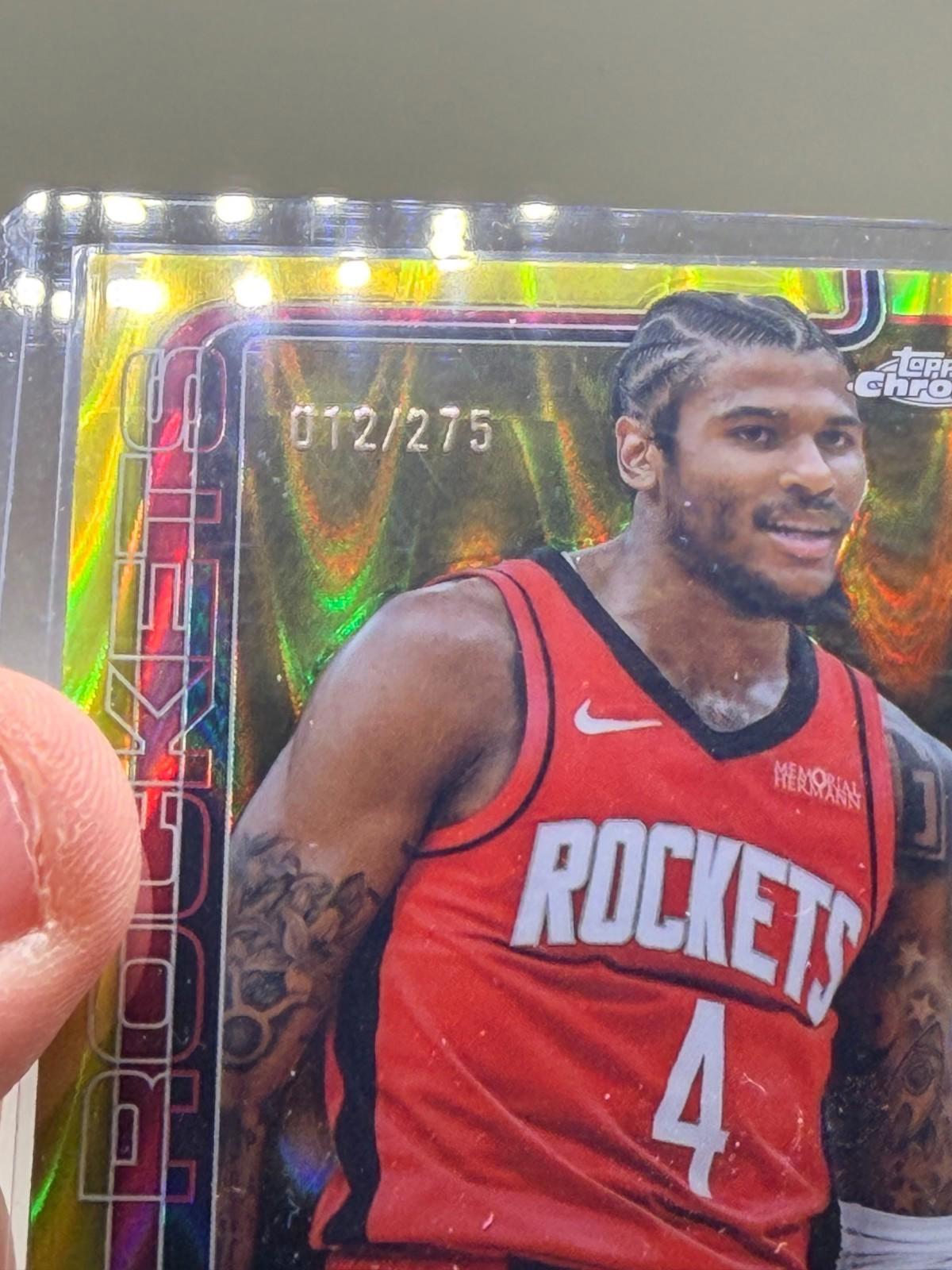 2025-26 Topps Chrome - Jalen Green #58 - Yellow Raywave /275