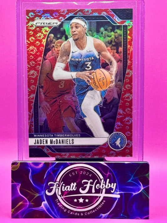 2024-25 Panini Prizm - Jaden McDaniels #175 - Red Dragon Prizm /88