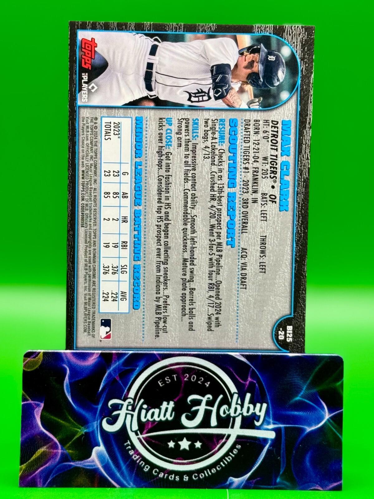 2024 Bowman Chrome Baseball - Max Clark #BI25-20 - Bowman International 25th Ann