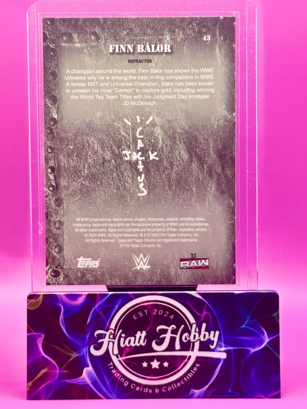 2025 Topps Chrome Cactus Jack WWE - Finn Balor #43 - Refractor