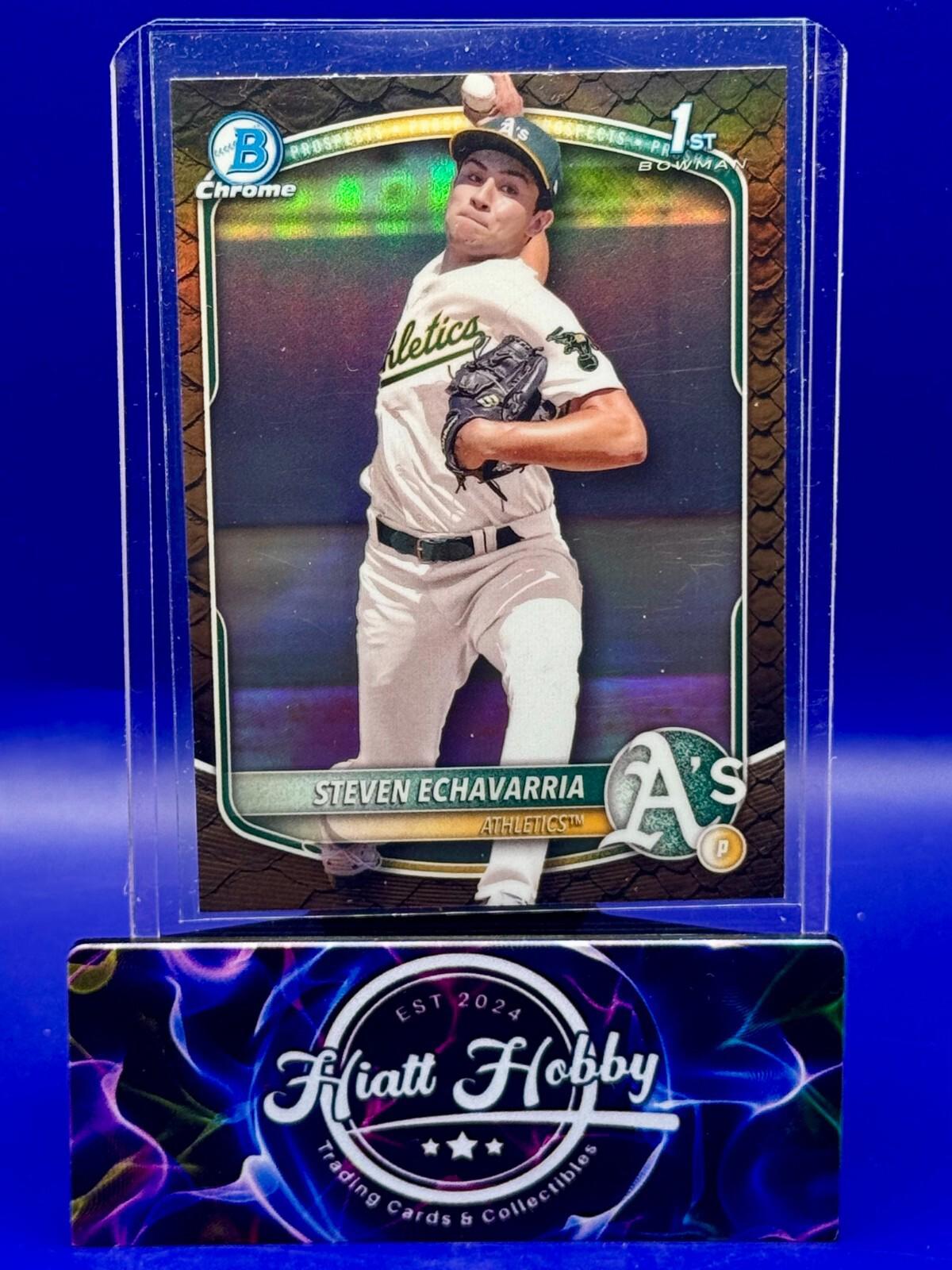 2025 Bowman Chrome Prospects Steven Echavarria #BCP-73 Reptilian Refractor (RC)