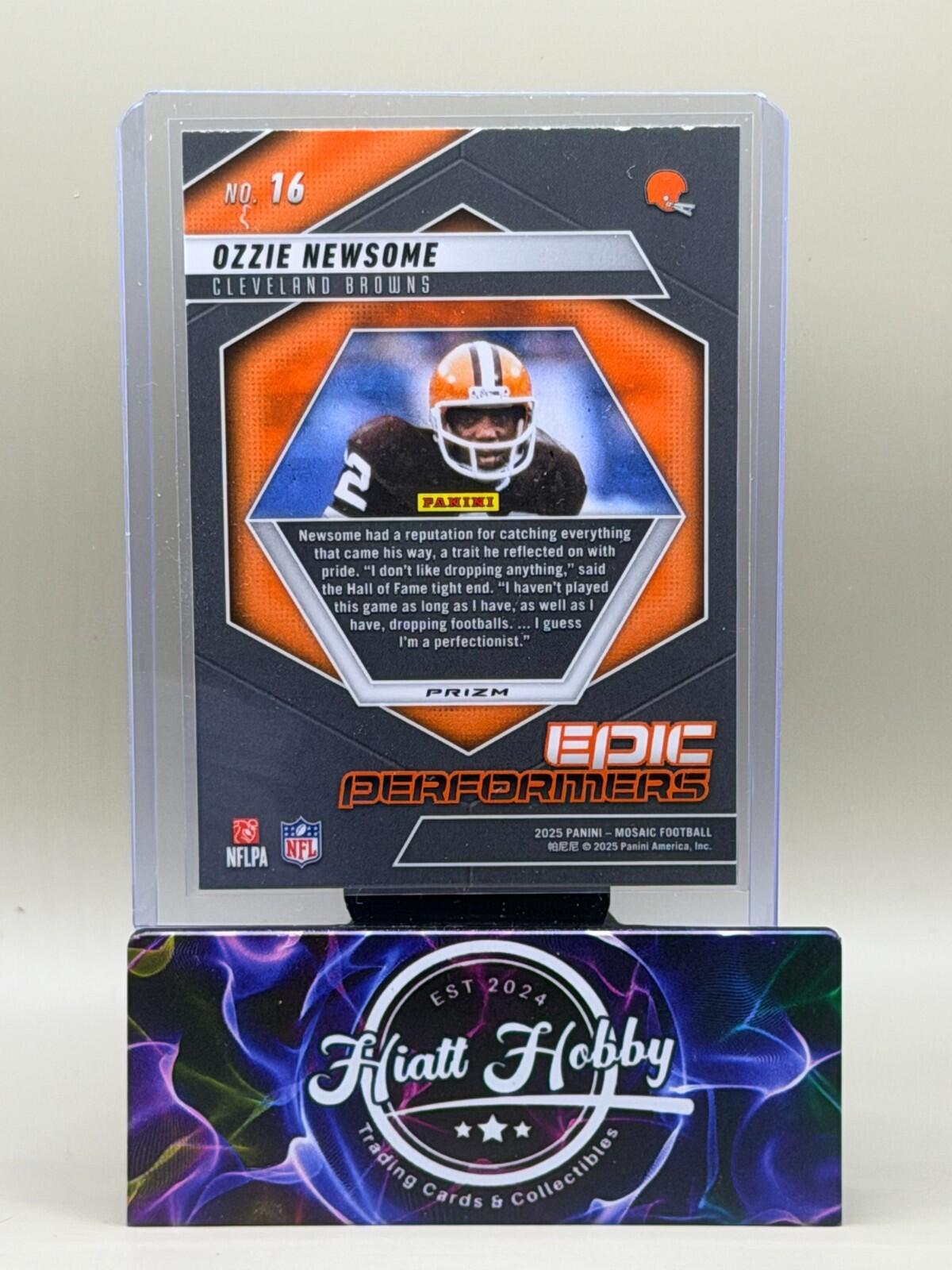 2025 Panini Mosaic Football - #16 Ozzie Newsome - Epic Performers - Green Mosaic