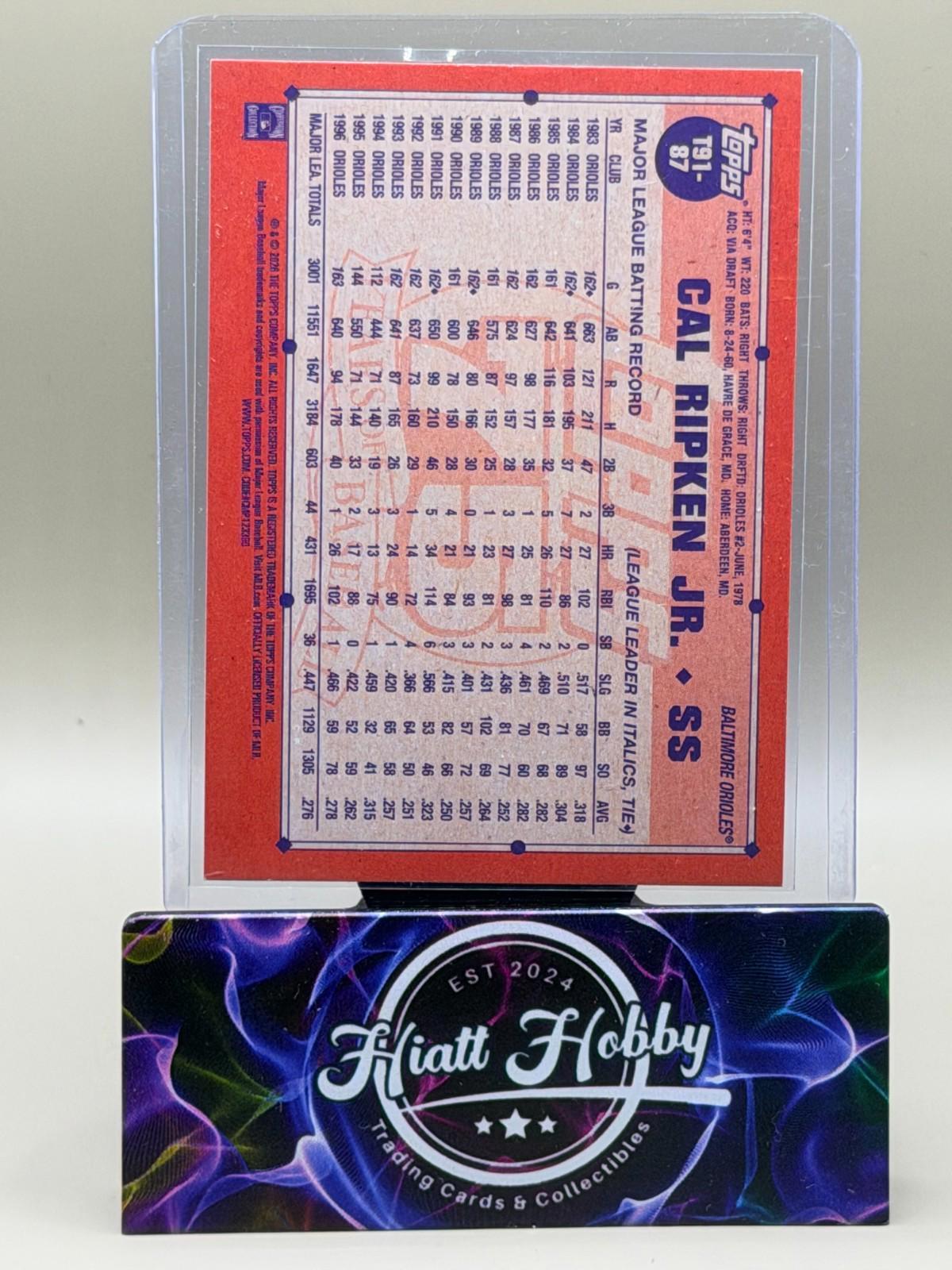 2026 Topps Series 1 #T91-87 Cal Ripken Jr - 35th Anniversary