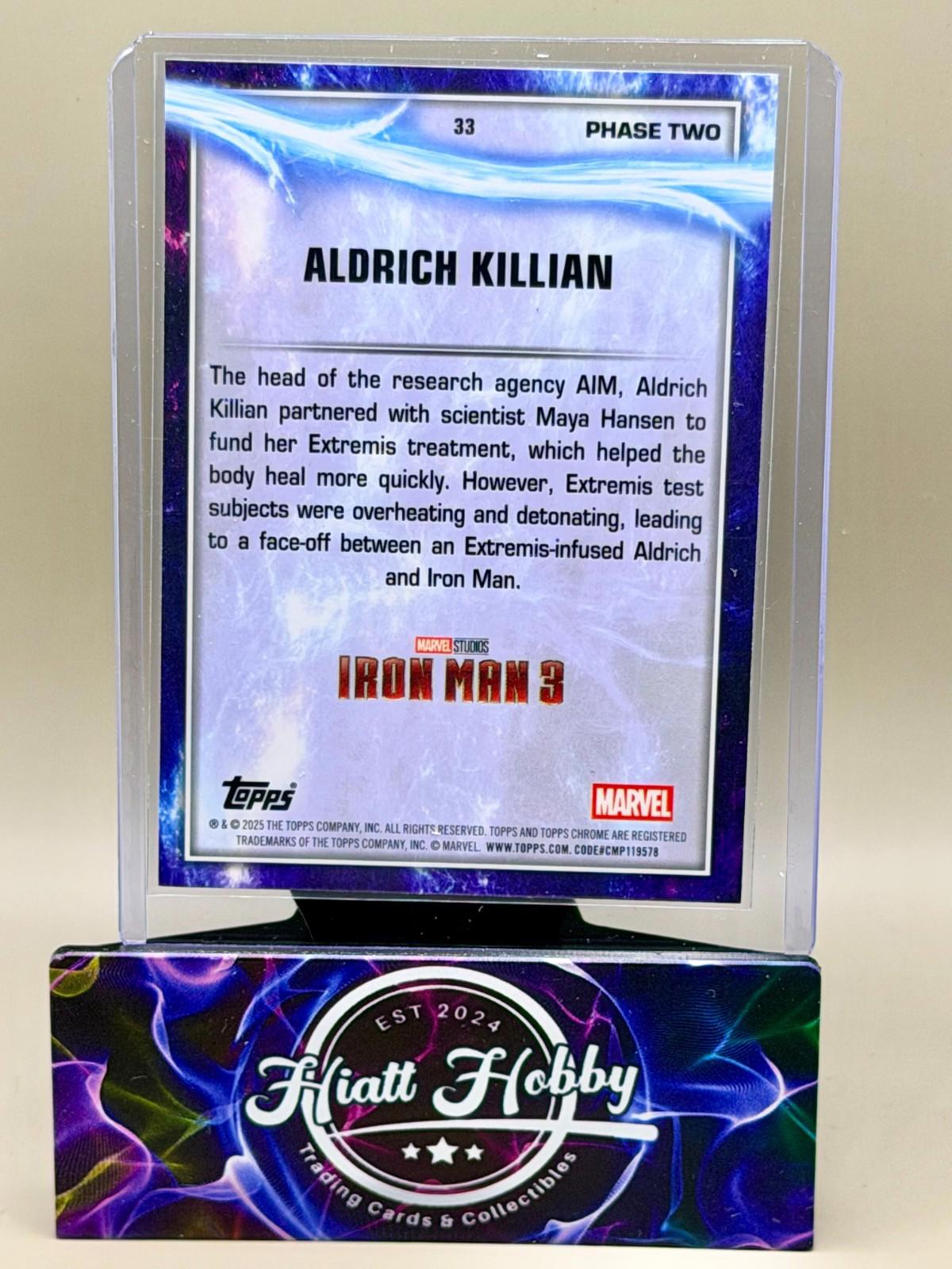 2025 Topps Chrome Marvel Studios - Aldrich Killian #33 - Geometric Refractor