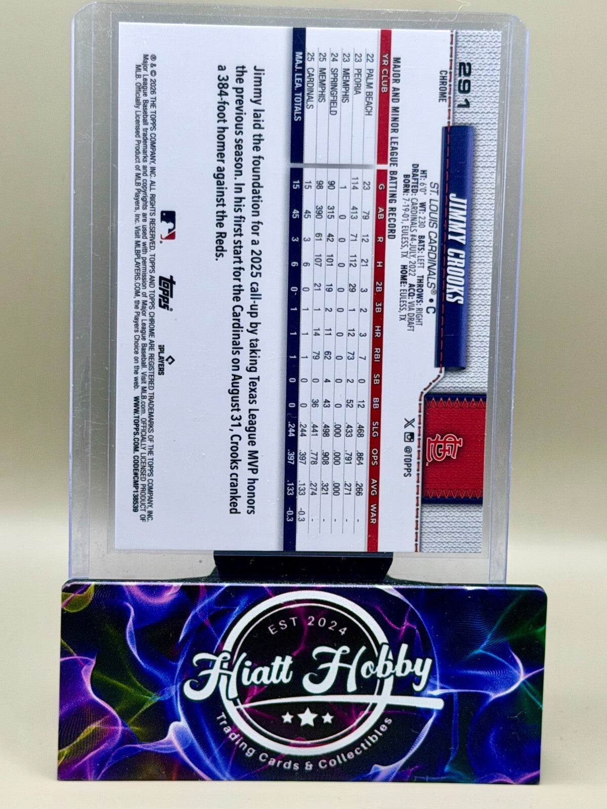 2026 Topps Chrome - #291 Jimmy Crooks - X-Fractor (RC)