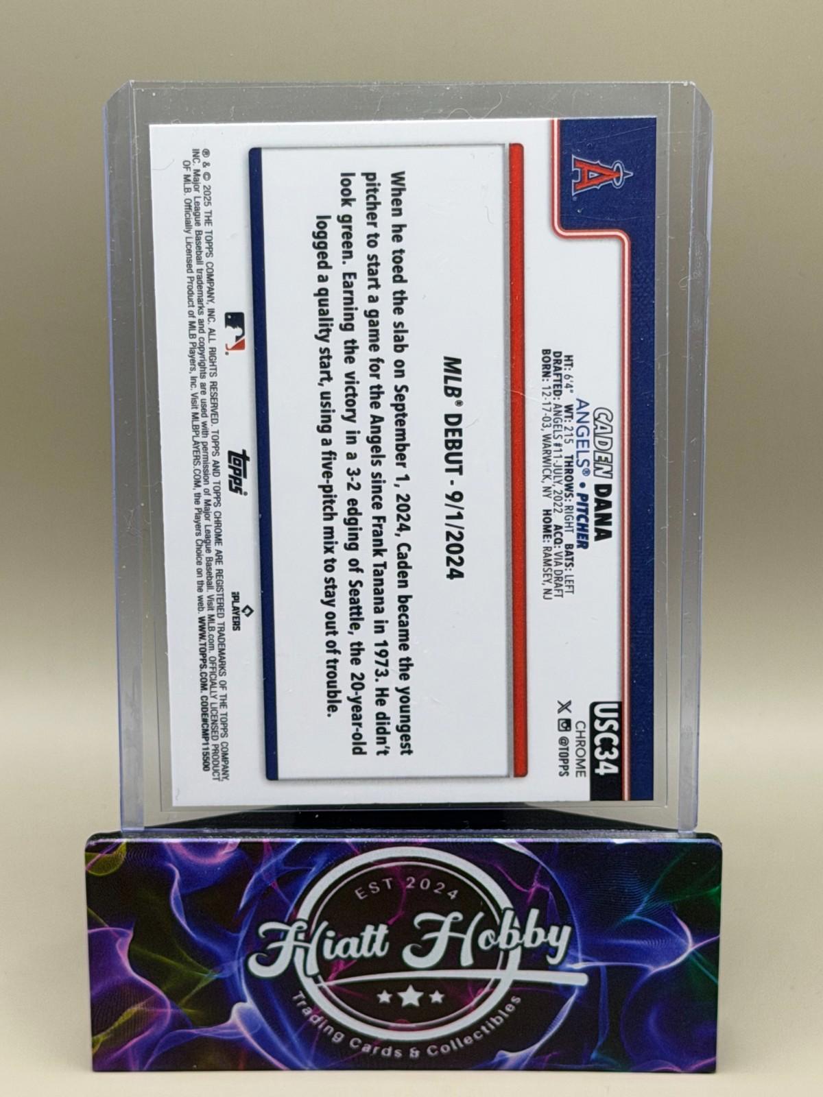 2025 Topps Chrome Update - Caden Dana #USC34 - Negative Refractor (RC)