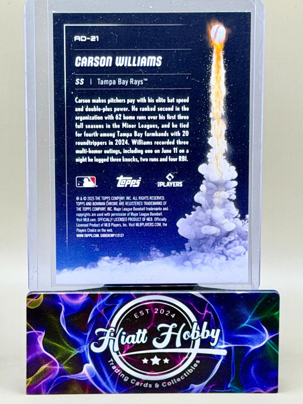 2025 Bowman Chrome - Carson Williams #AD-21 - Adios (RC)