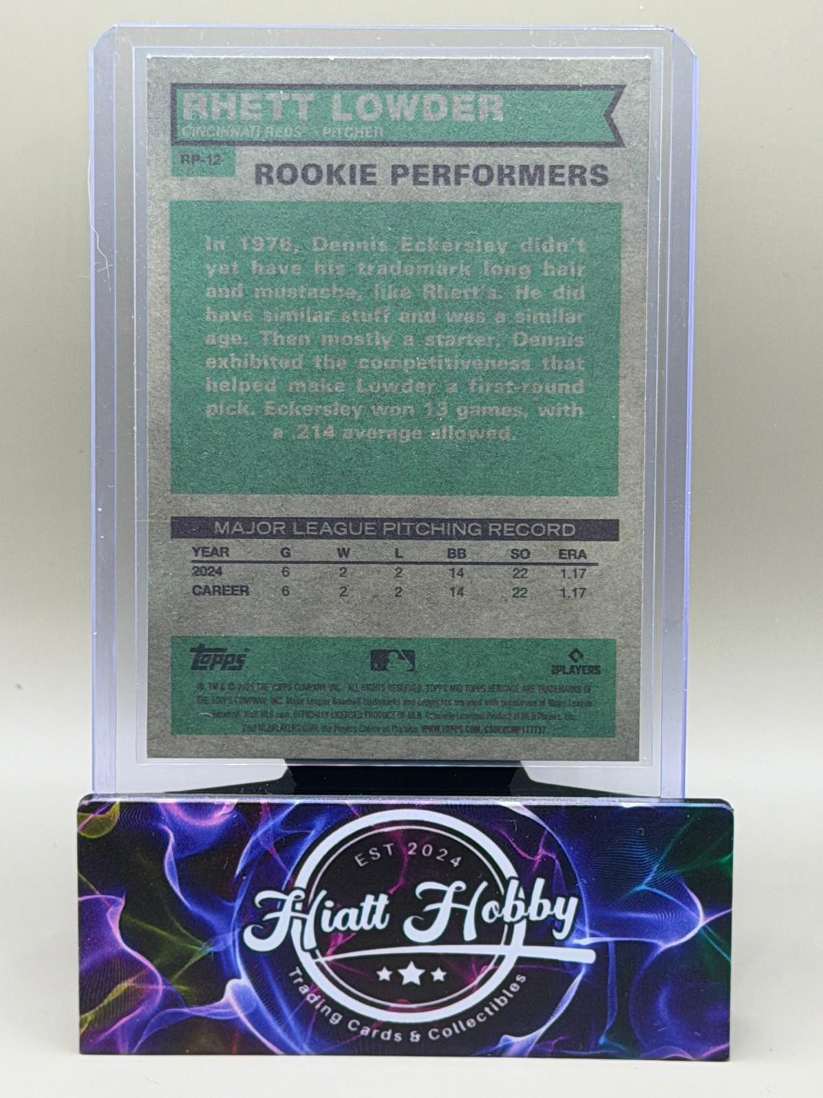 2025 Topps Heritage High Number - Rhett Lowder #RP-12 - Rookie Performers