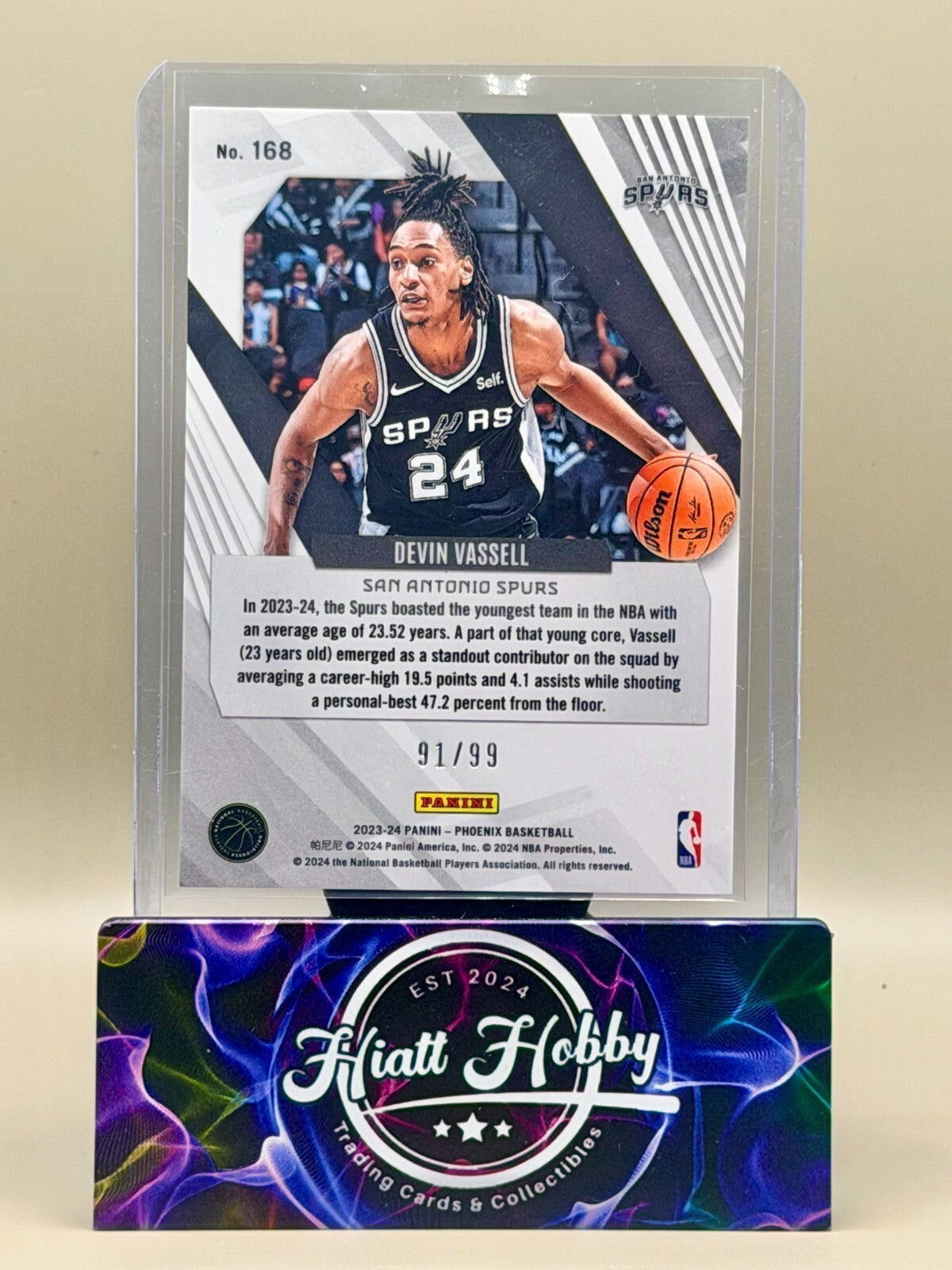 2023-24 Panini Phoenix - #168 Devin Vassell - Orange Prizm /99