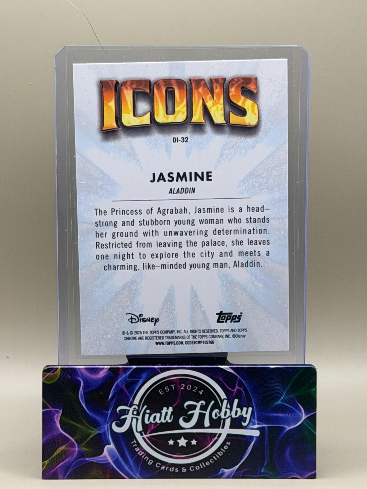 2025 Topps Chrome Disney - #DI-32 - Jasmine - Disney Icons