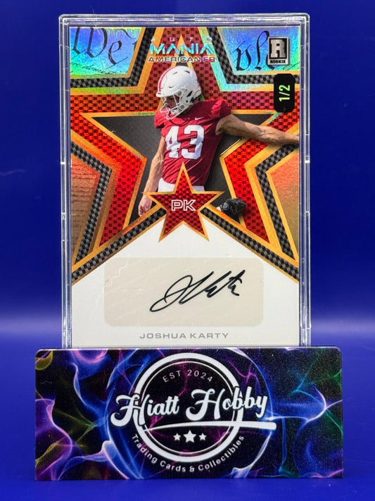 2024 Wild Card Auto Mania - Joshua Karty #AMAS-JK - Dec of Ind Auto - Rainbow /2