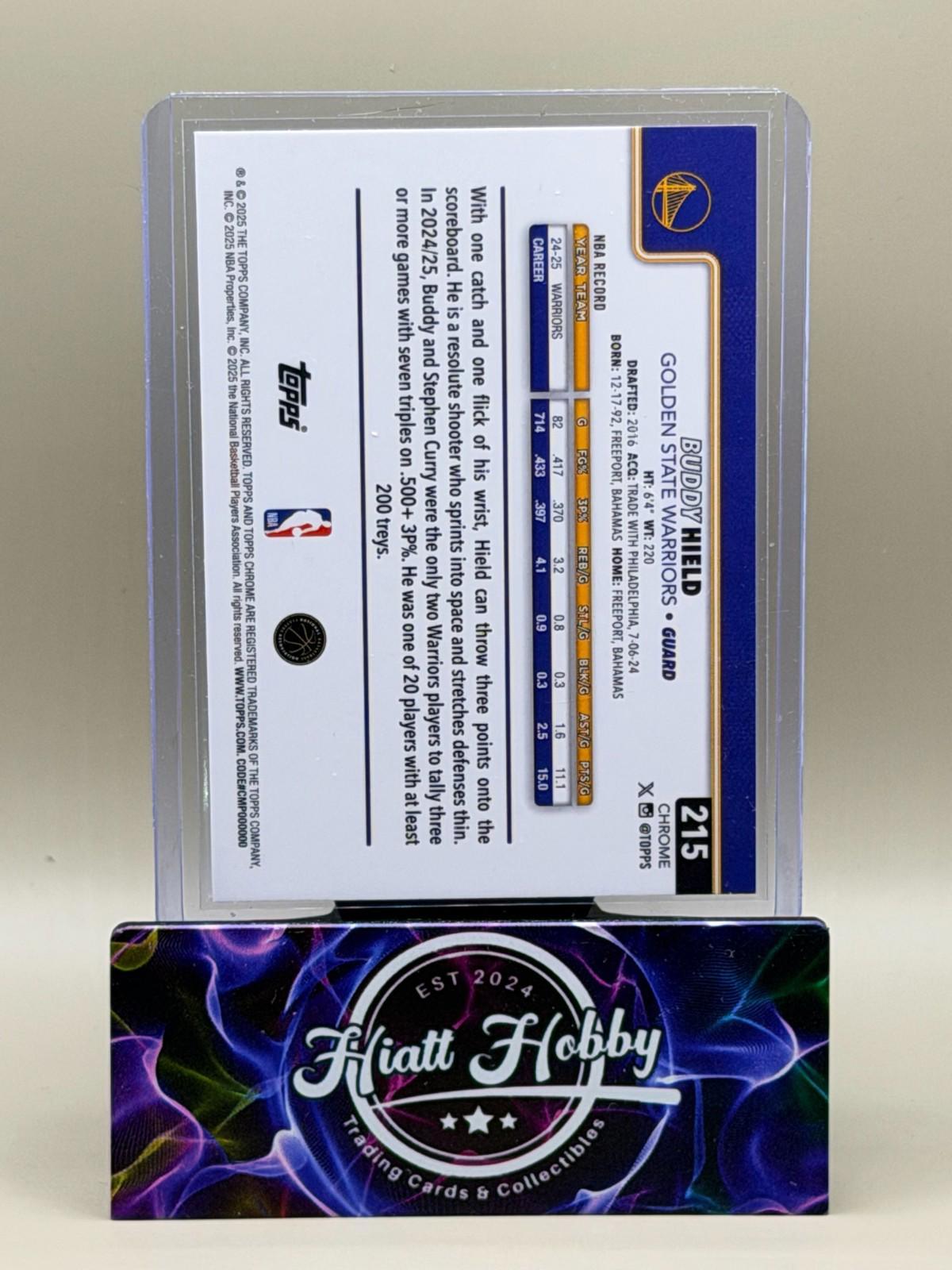2025-26 Topps Chrome - Buddy Hield #215 Red White & Blue Refractor