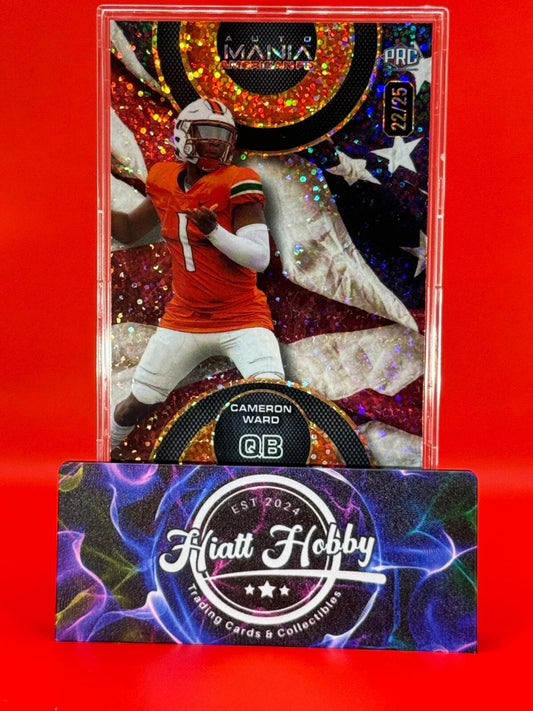 2024 Wild Card Auto Mania Cameron Ward #AMAC-CW - Flag Speckled /25