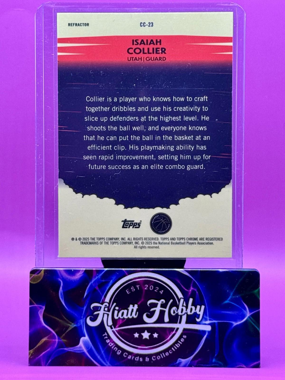 2024-25 Topps Chrome - Isaiah Collier #112 Countdown Complete Refractor (RC)