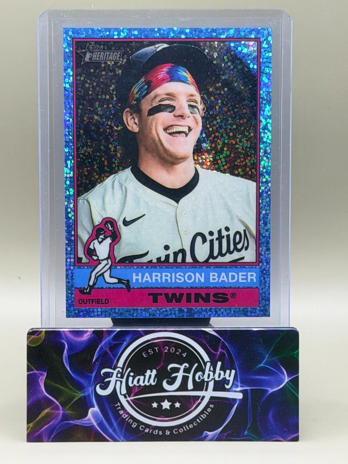 2025 Topps Heritage High Number - Harrison Bader #707 - Light Blue Sparkle (SP)