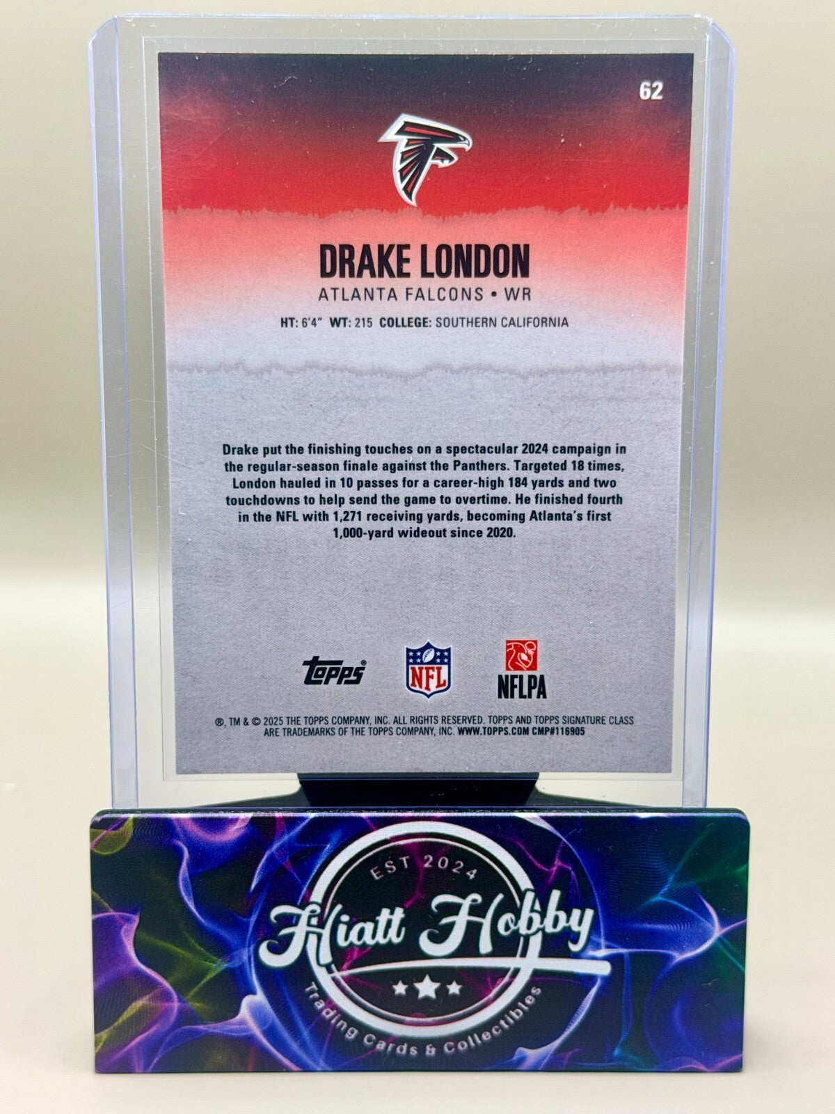 2025 Topps Signature Class Football - #62 Drake London - Chrome