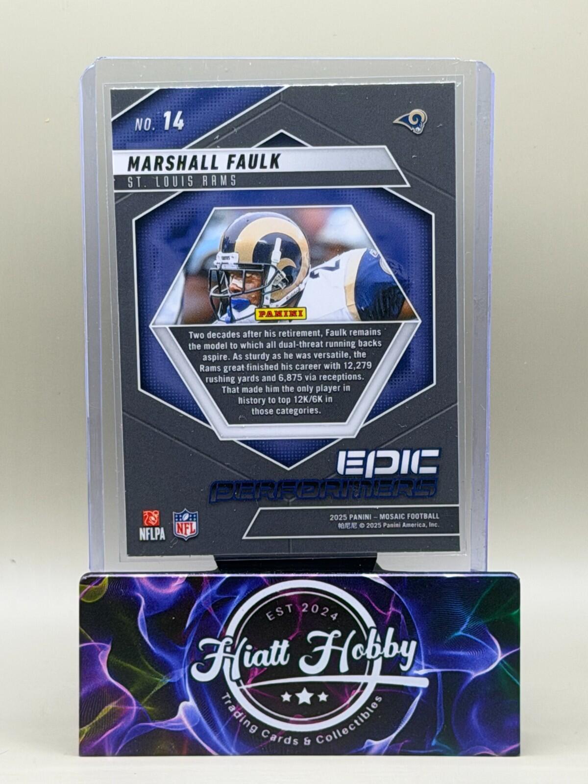 2025 Panini Mosaic Football - #14 Marshall Faulk - Epic Performers
