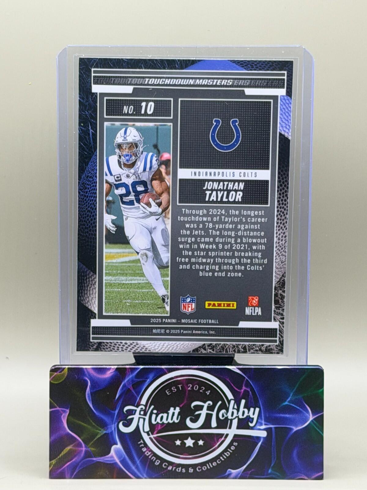 2025 Panini Mosaic Football - #10 Jonathan Taylor - Touchdown Masters