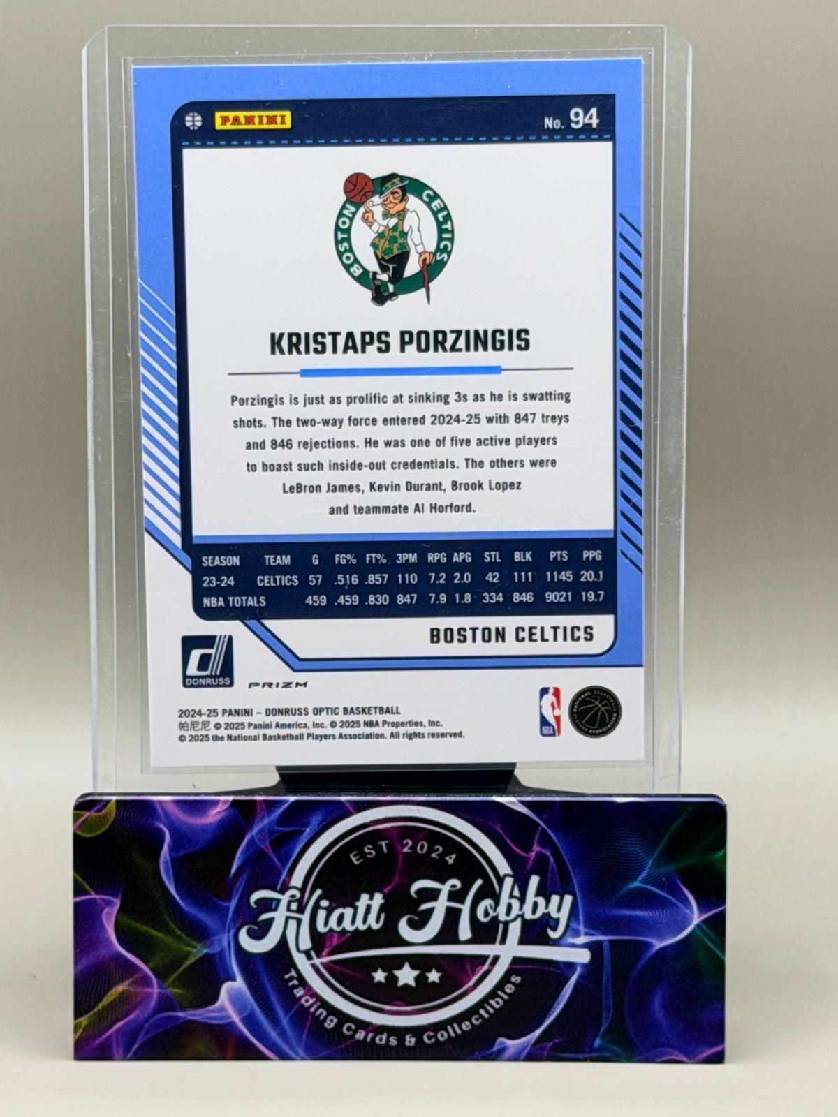 2024-25 Panini Donruss Optic - Kristaps Porzinigs #94 - Purple Shock Prizm