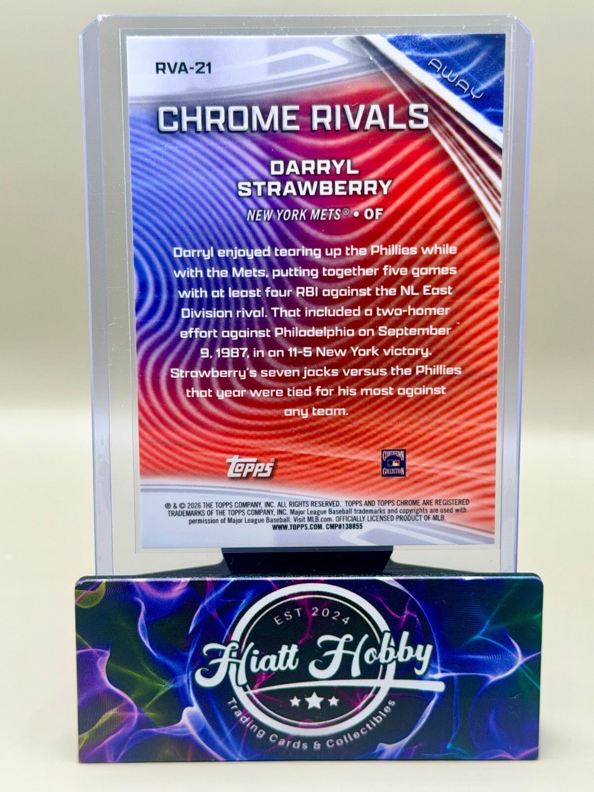 2026 Topps Chrome - #RVA-21 Darryl Strawberry - Chrome Rivals - Away
