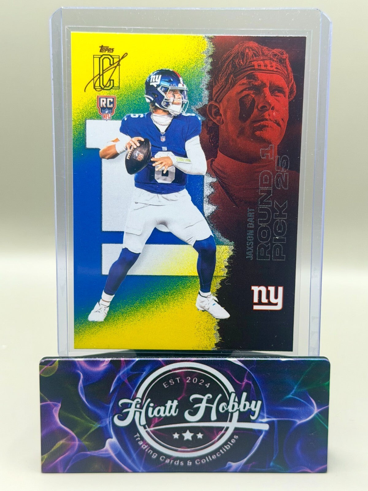 2025 Topps Signature Class Football - #106 Jaxson Dart - Blue Yellow (RC)