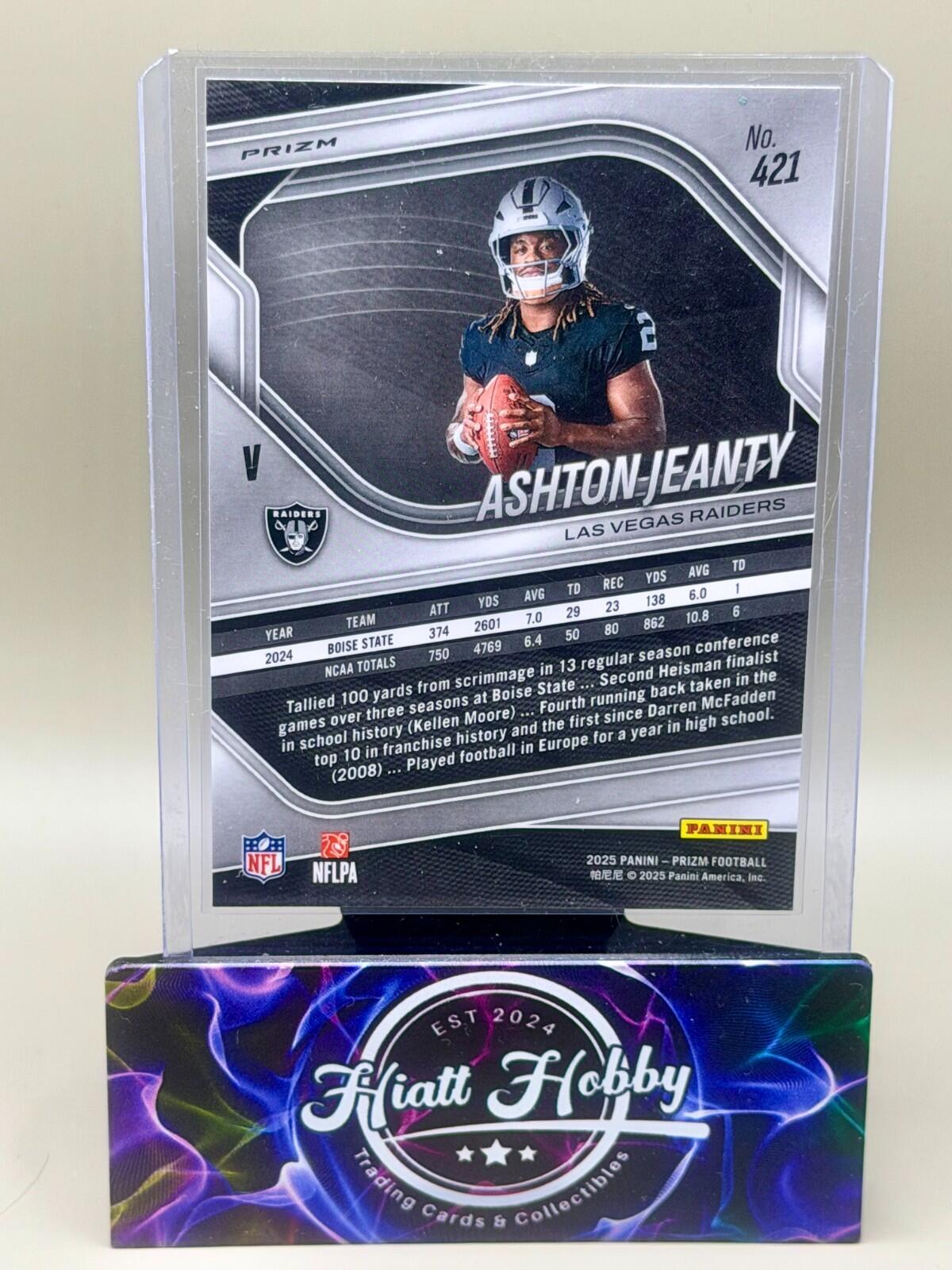 2025 Panini Prizm Football - #421 Ashton Jeanty - Silver Holo Image Variation (R