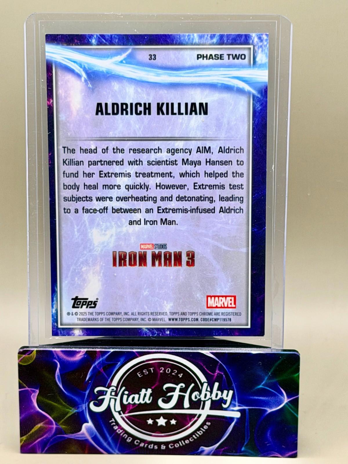 2025 Topps Chrome Marvel Studios - Aldrich Killian #33 - Red Geometric 5/5